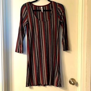 RVCA Retro Stipe Long Sleeve Dress